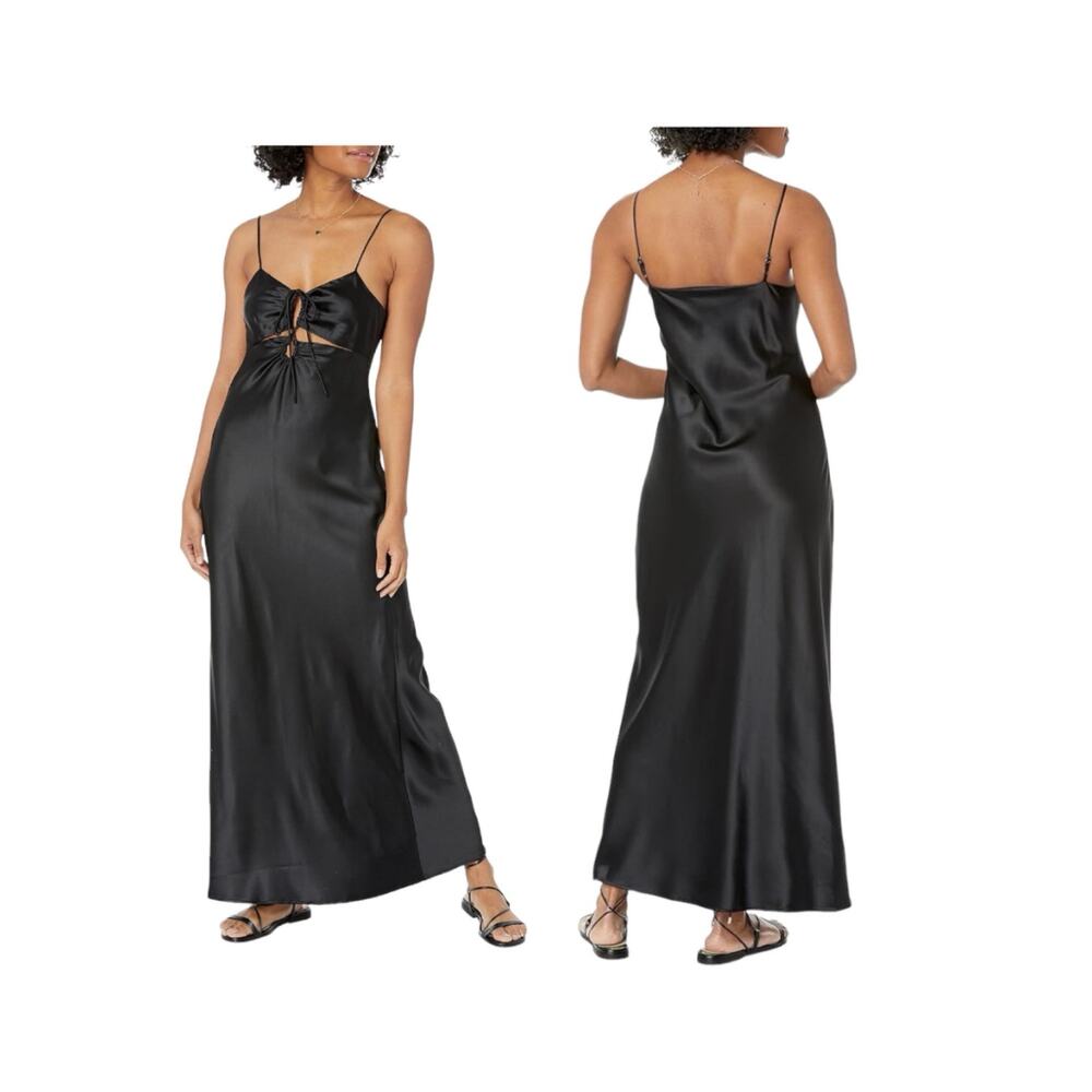 BNWT The Drop Women's Shelby Tie-Up Cutout Slip Dress Soze Large